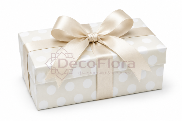 Бумага 70см/2м 50805D горох крупный белый  